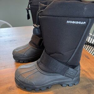 Hobibear Kids' Black Waterproof Snow Boots